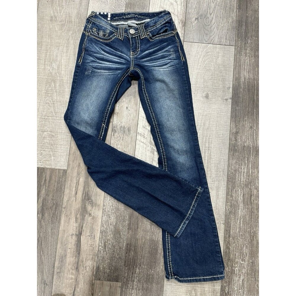 Vanity Premium Collection Jeans Women's 25W/33L Blue Curvy Cotton Blend Stretch